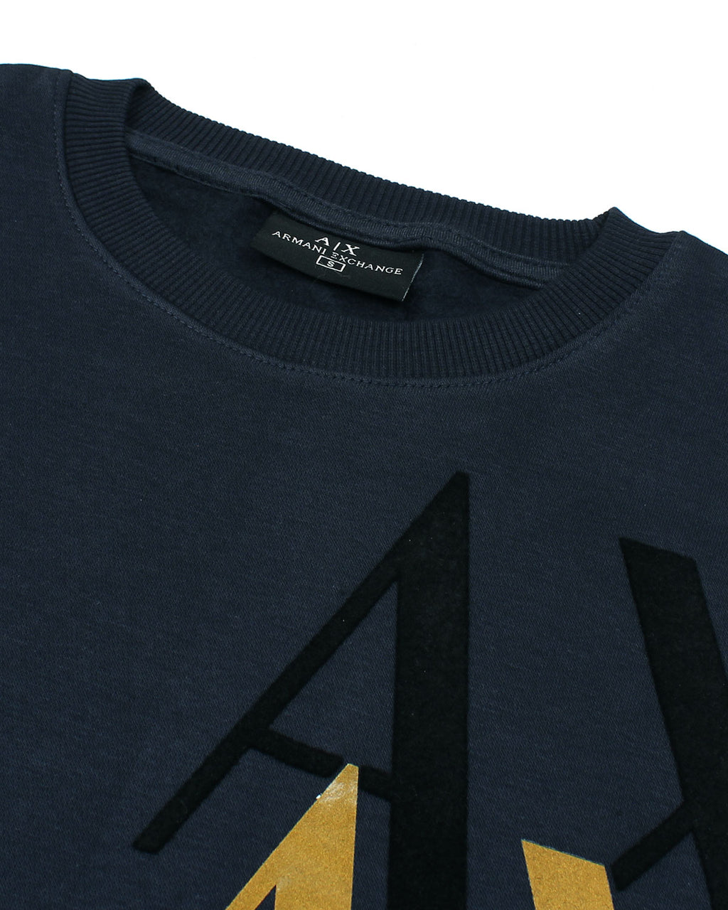 Exclusive A-X Fade Gold Men Sweat - Navy Blue