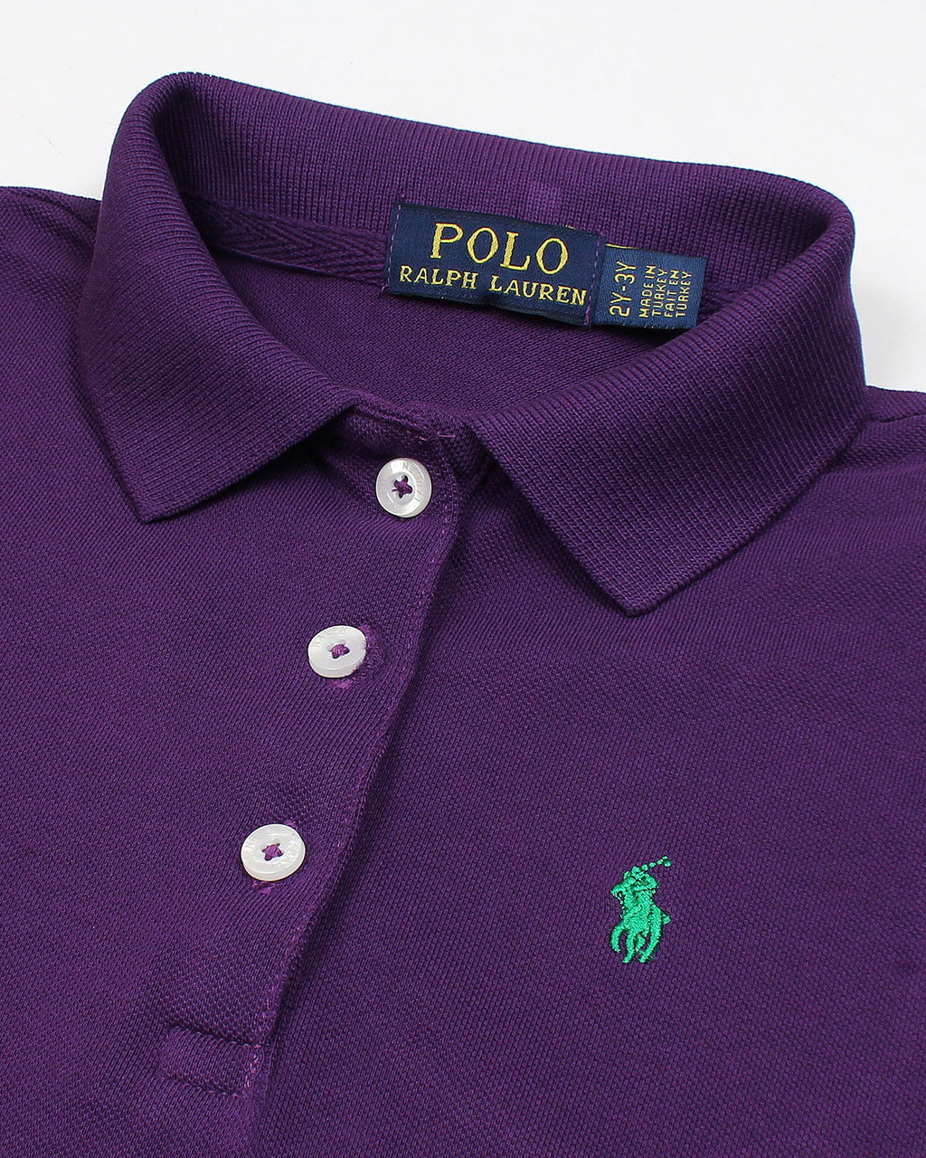 Premium Baby Girl R-L Polo Dress - Purple