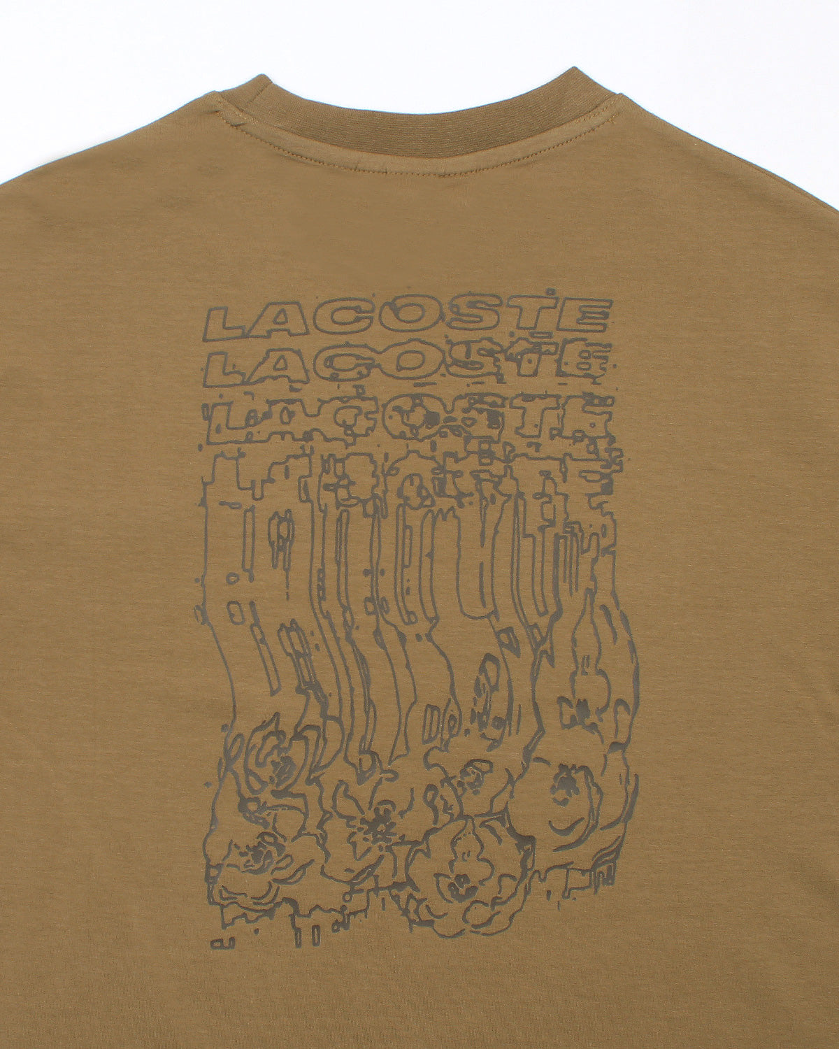 Men's Oversized Basic Lac. T Shirt - Brown
