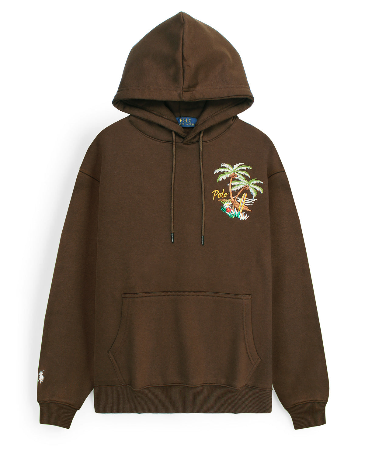 Men's Oversized Palm Hoddie - Brown