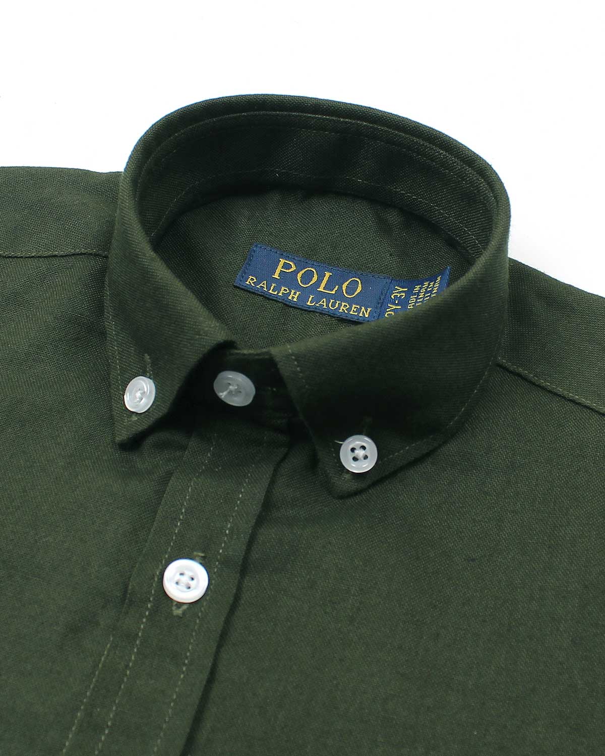 Kids Button Down Oxford Shirt - Green