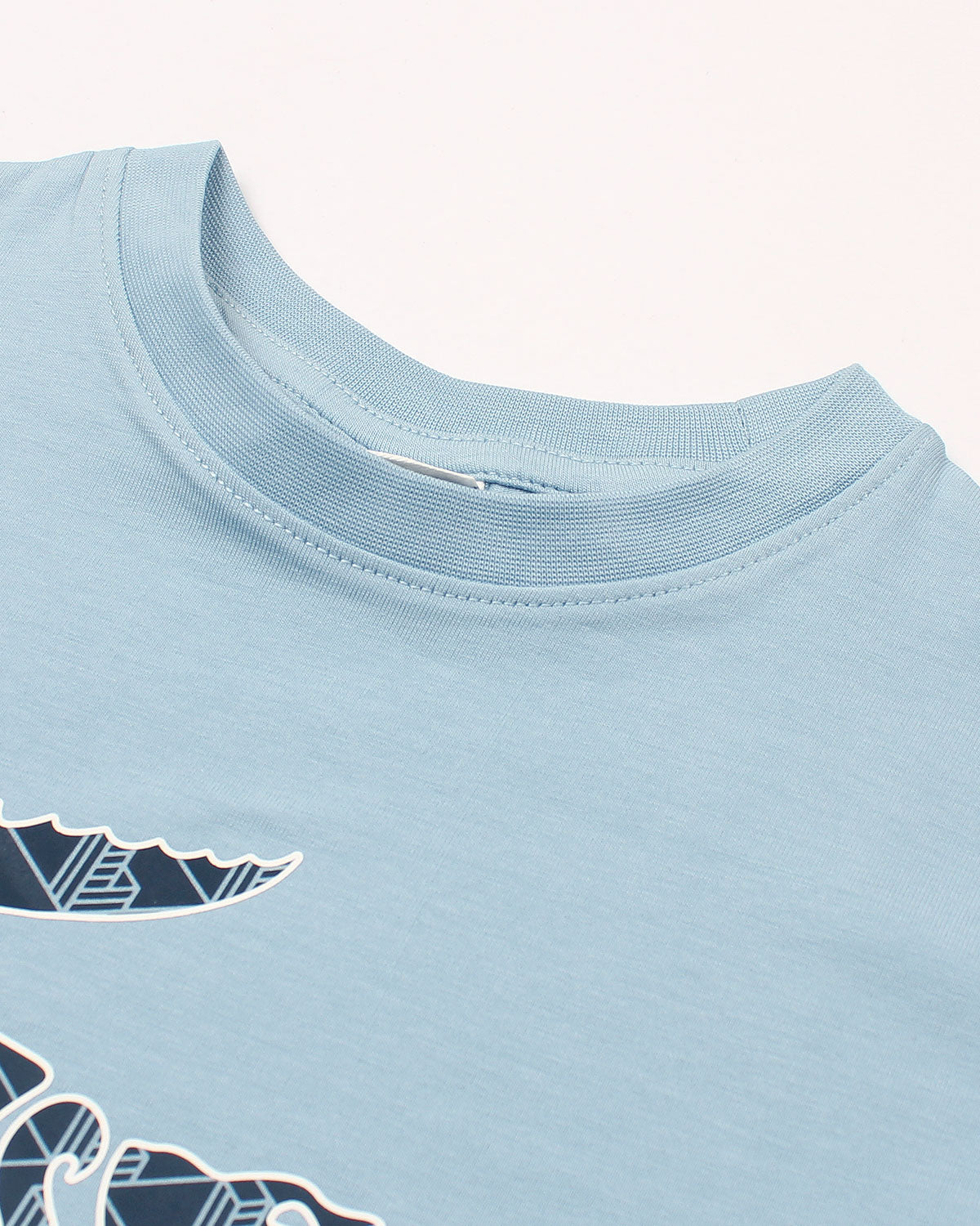 Baby Girls Croc. Oversized T Shirt - Sky Blue