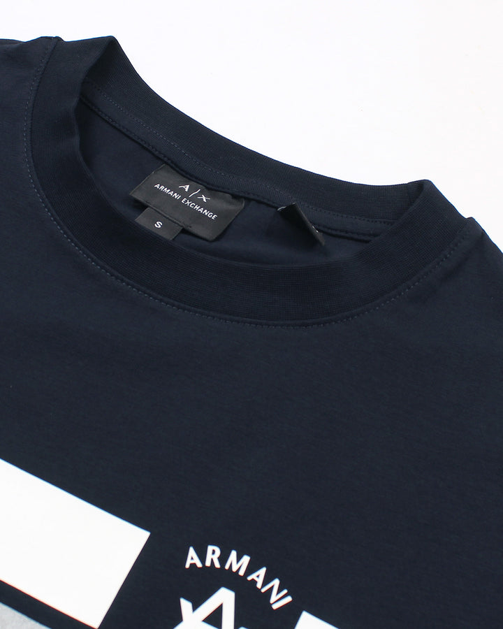 Men's A-X Iconic T Shirt - Navy Blue
