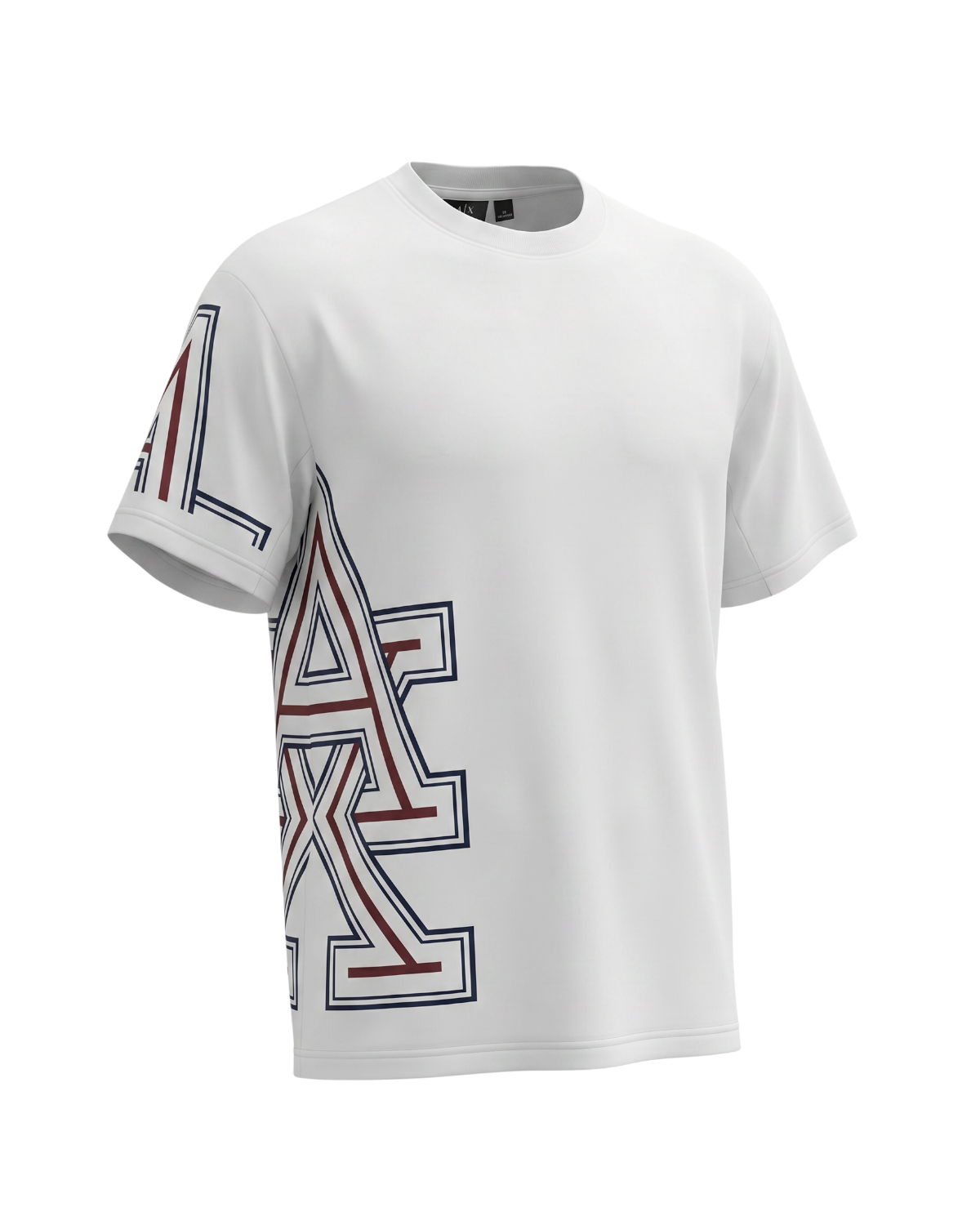Men's A-X Side Graphic T Shirt - White