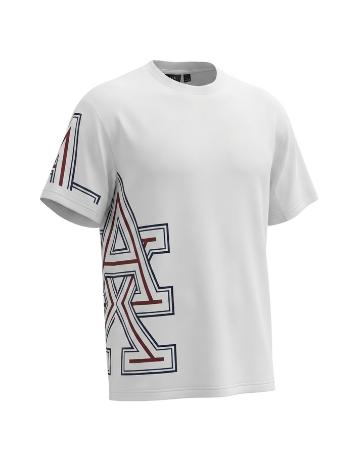 Men's A-X Side Graphic T Shirt - White