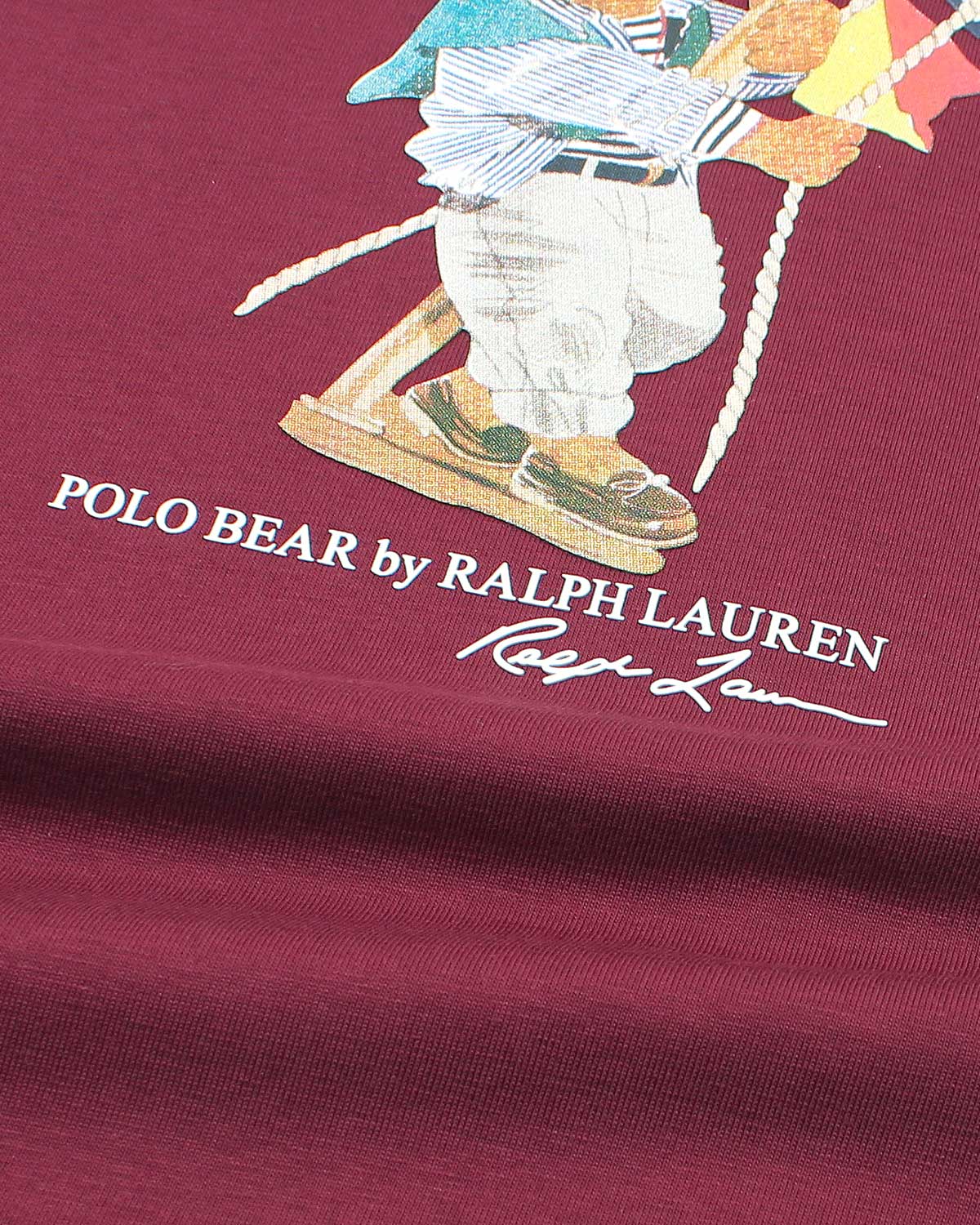 Premium Kids Flag Bear T Shirt - Maroon