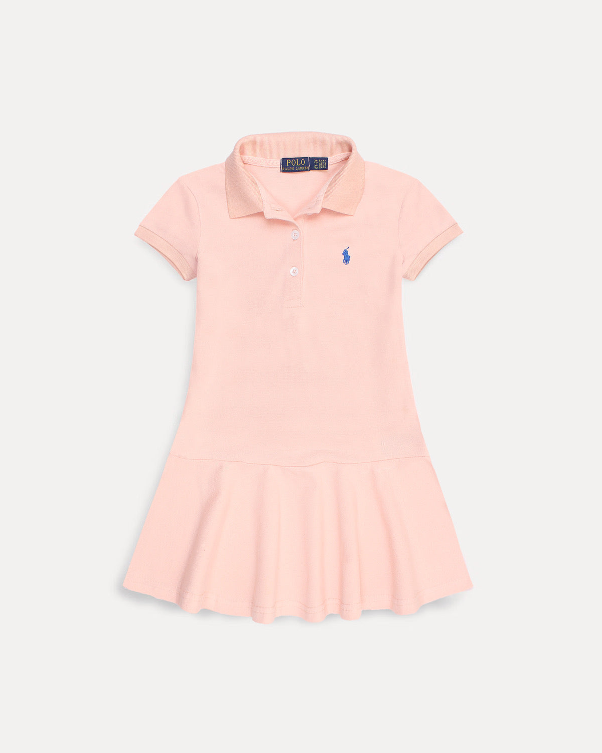 Baby Girl Iconic Polo Dress - Baby Pink