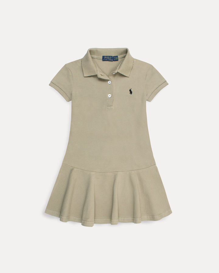 Baby Girl Iconic Polo Dress - Baby Grey
