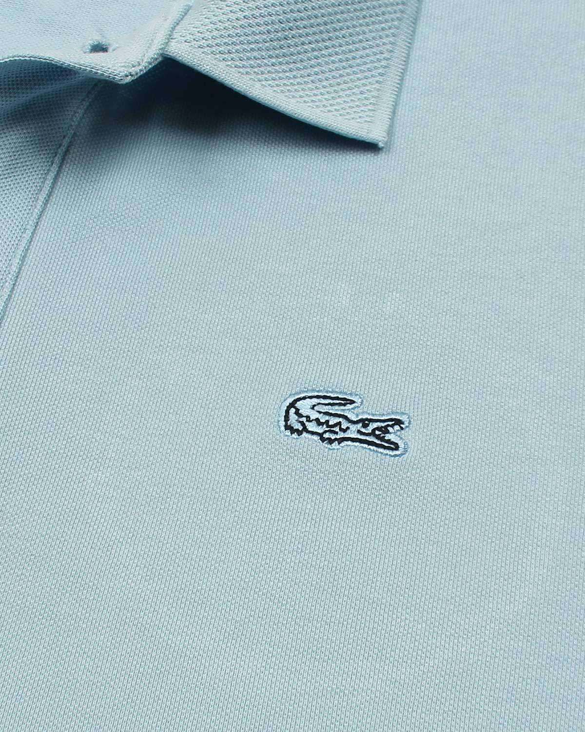 Premium Mesh L/C Men Polo Shirt - Sky Blue