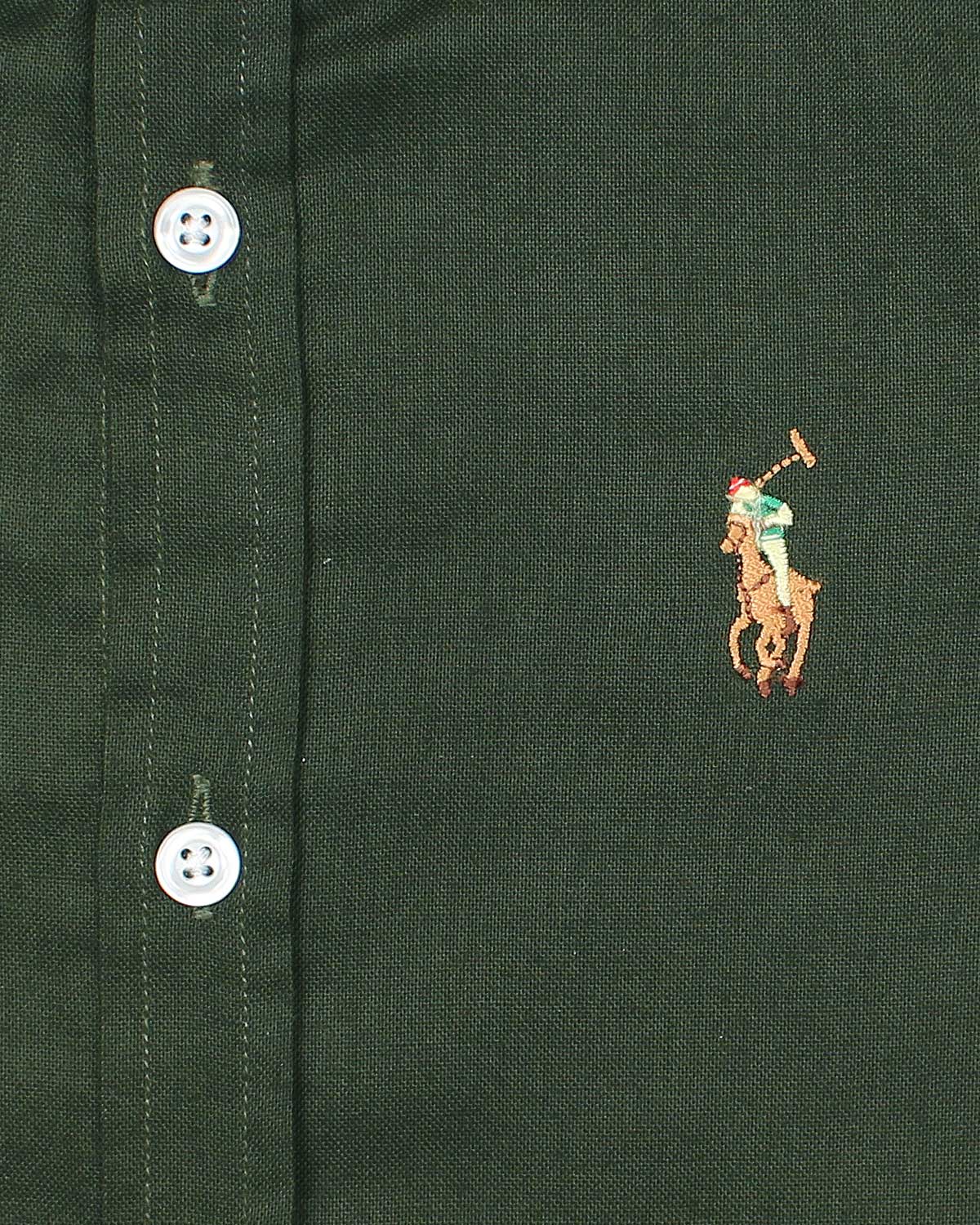 Kids Button Down Oxford Shirt - Green