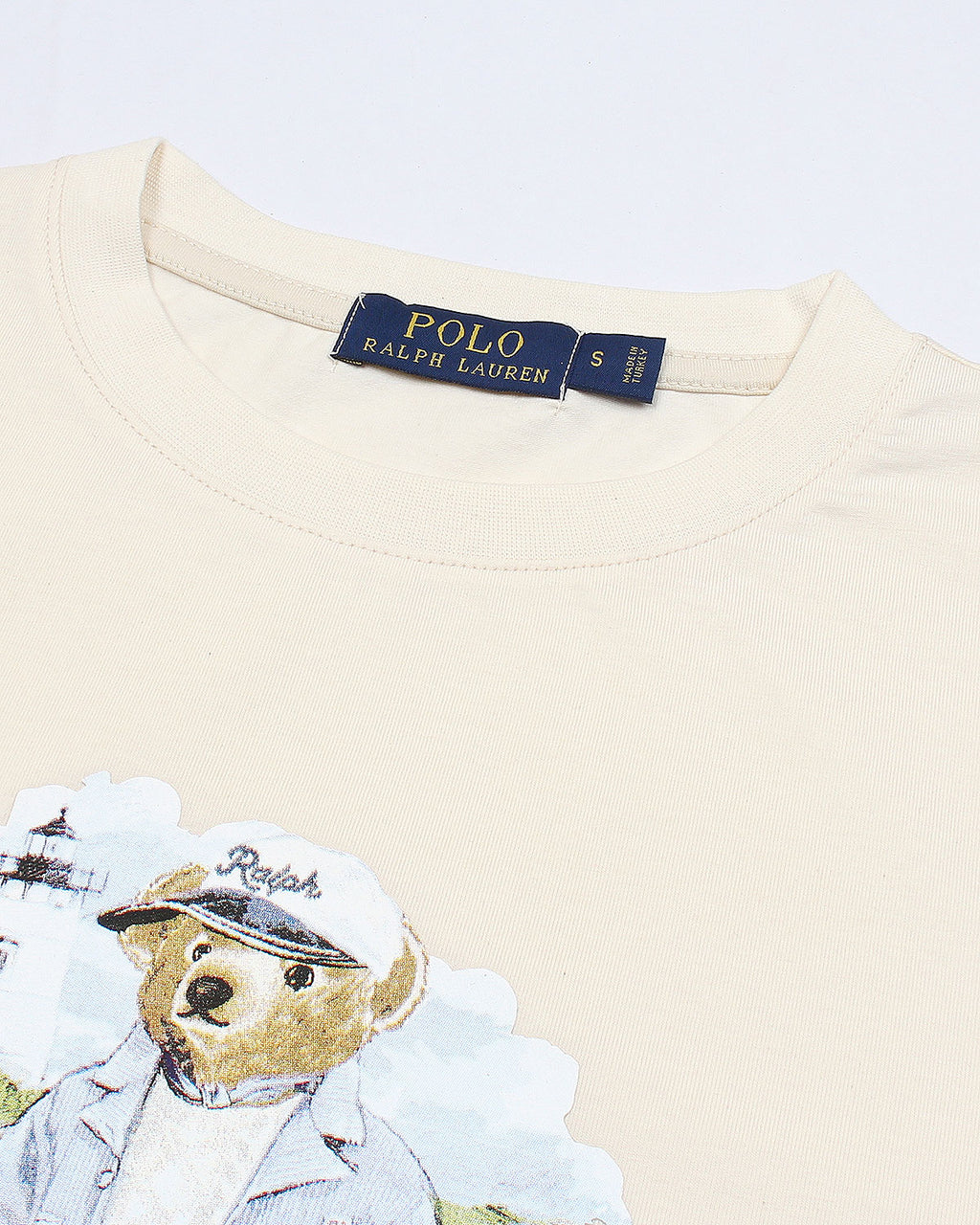 Exclusive R/L Men Bear Tee - Off White