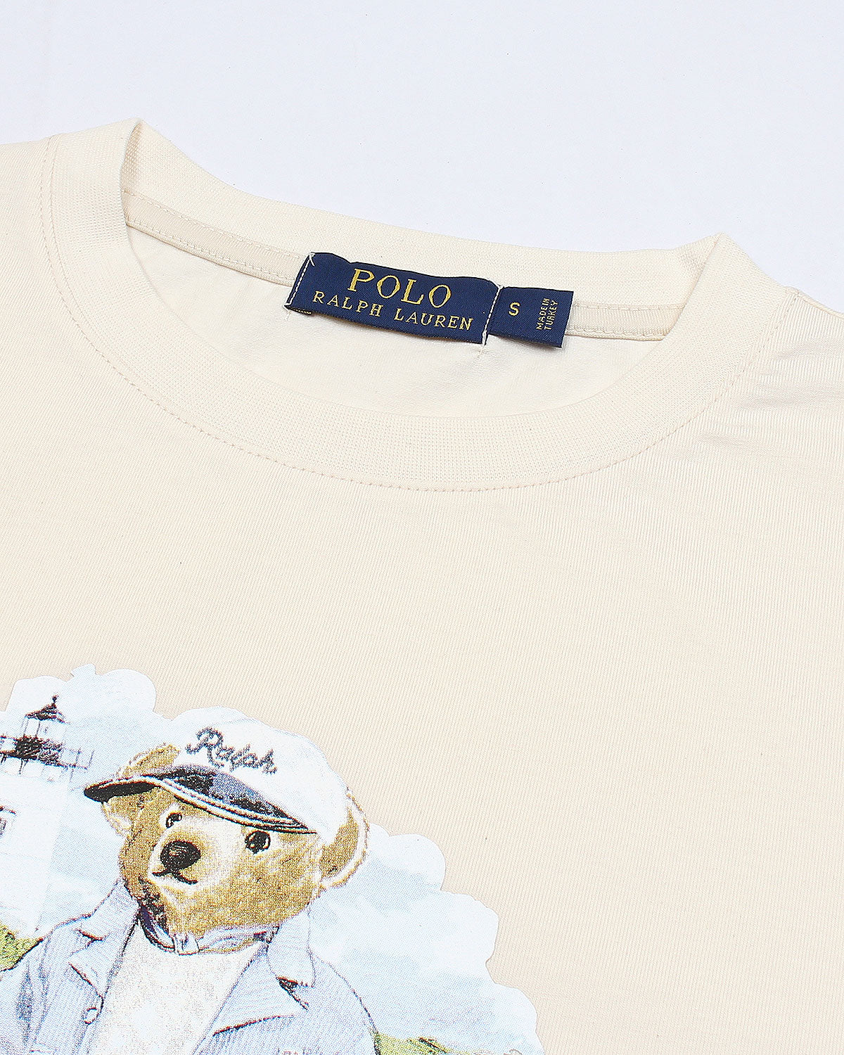 Exclusive R/L Men Bear Tee - Off White
