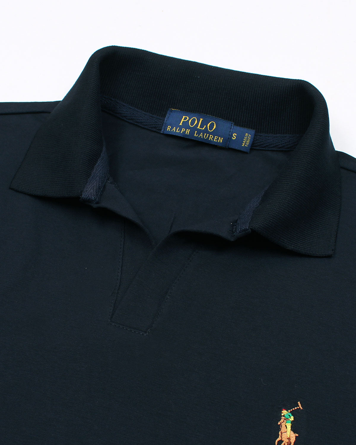 Iconic R-L Johnny Collar Polo - Navy Blue