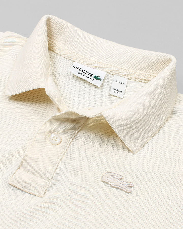 Premium Baby Girl Lac. Polo Shirt - Off White