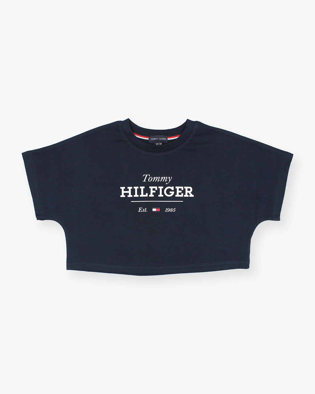 Exclusive Hilfiger Girls Crop Top Tee - Navy Blue