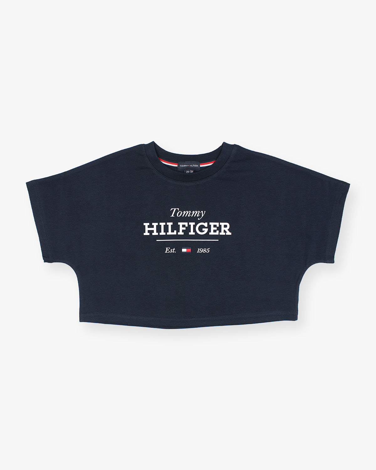 Exclusive Hilfiger Girls Crop Top Tee - Navy Blue