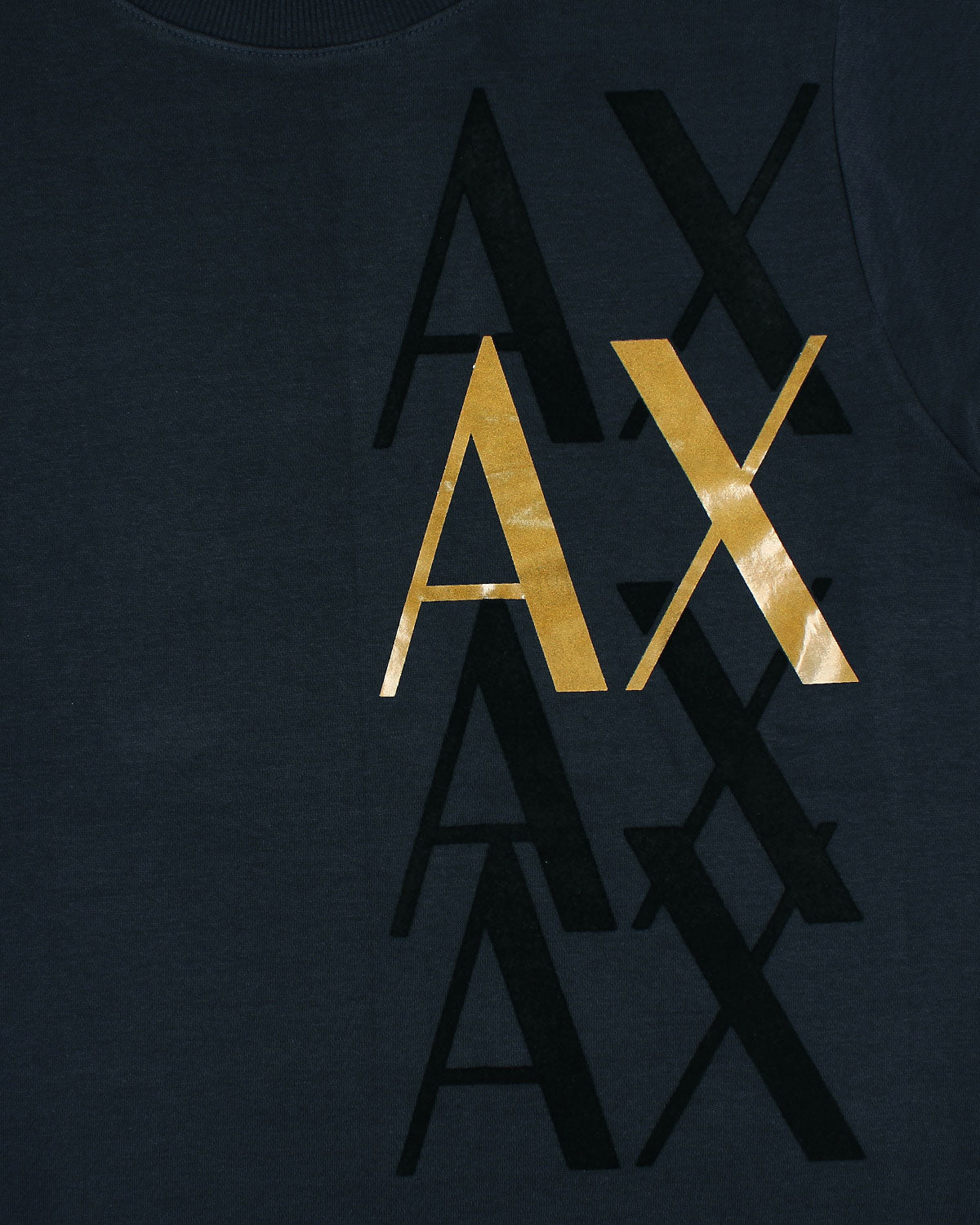 Exclusive A-X Fade Gold Men Sweat - Navy Blue