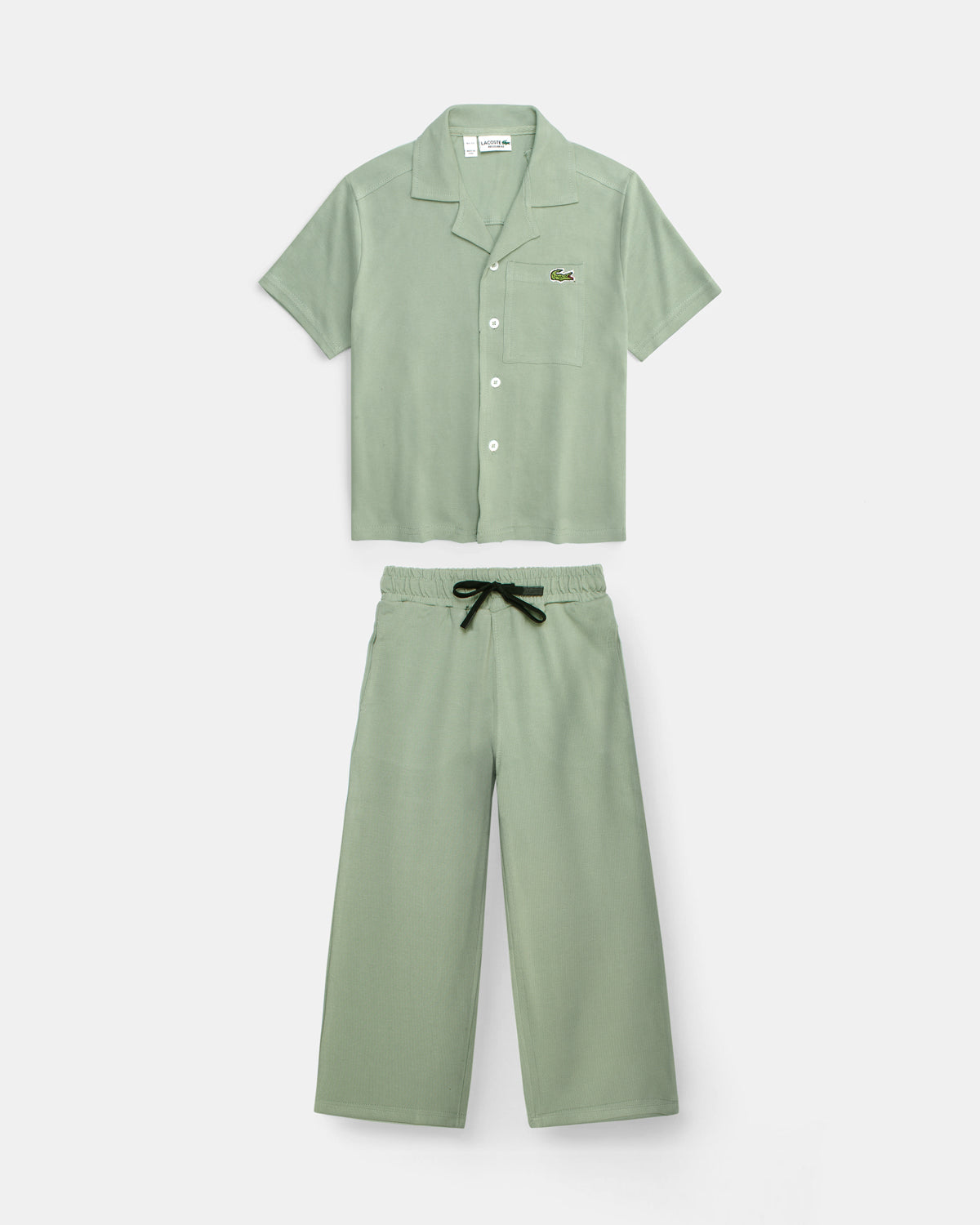 Kids Notch Lapel Pique Tracksuit - C Green