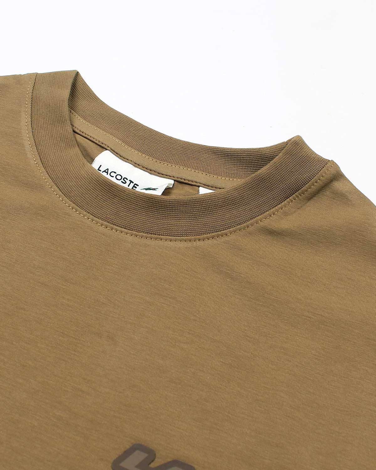 Men's Oversized Basic Lac. T Shirt - Brown