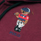 Premium Kids’ Bear Zip-Up Hoodie - Maroon
