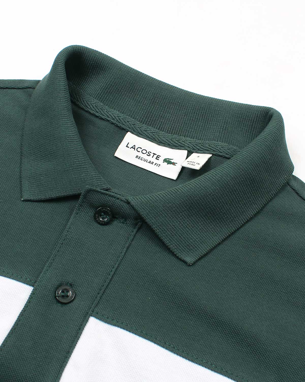 Men's Lac. Contrast Polo Shirt - Green