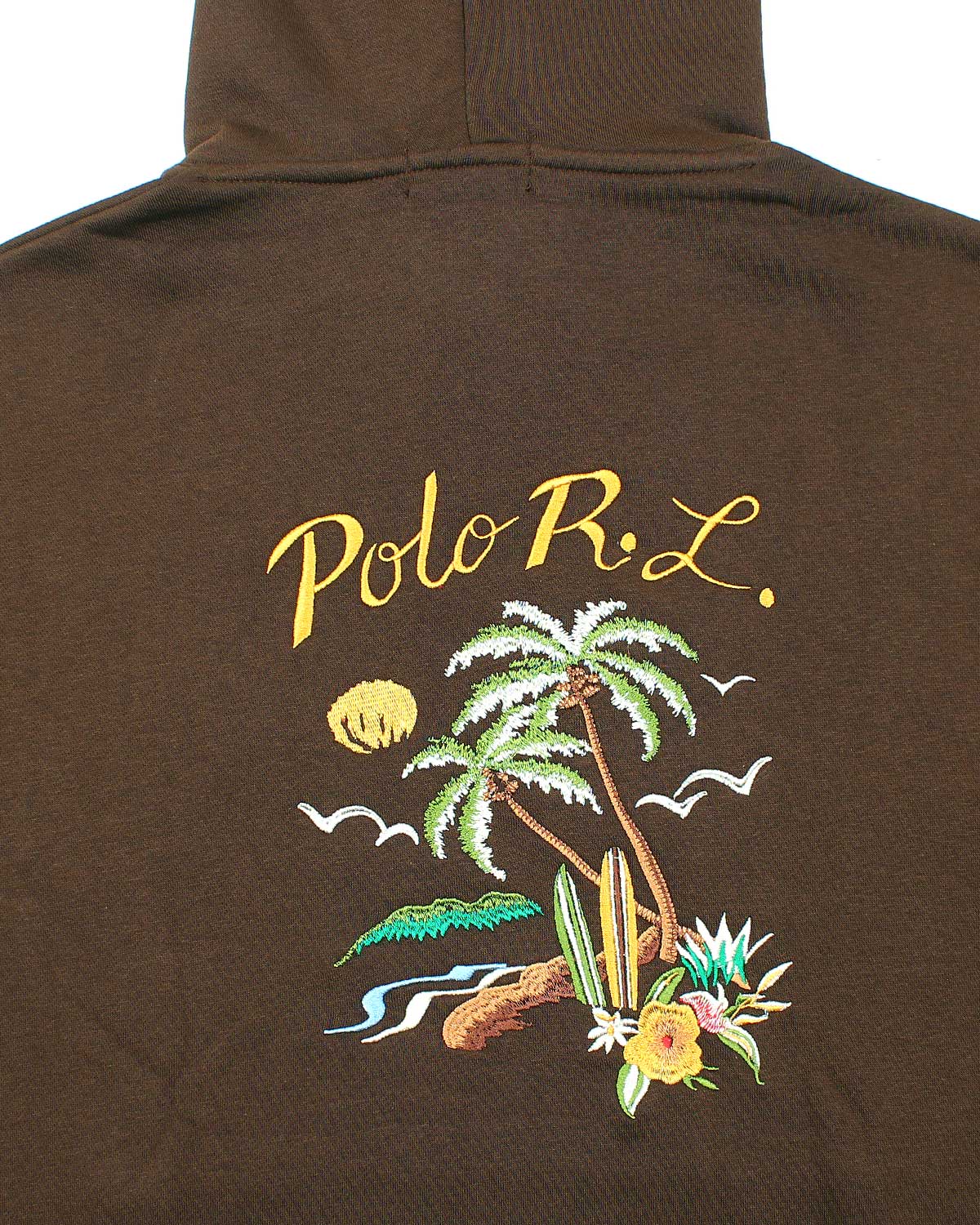 Men's Oversized Palm Hoddie - Brown