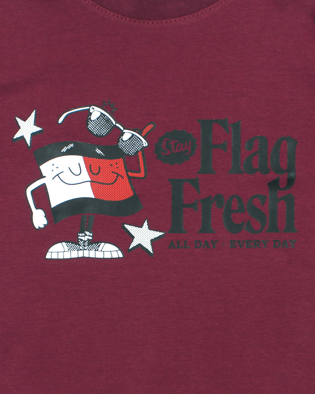 Kids Flag Fresh T Shirt - Maroon