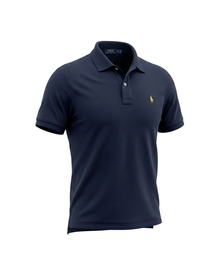 Iconic Mesh Men Polo Shirt - Navy Blue