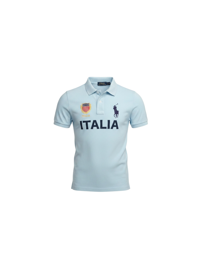 Kids Country ITALIA Polo Shirt - Sky Blue