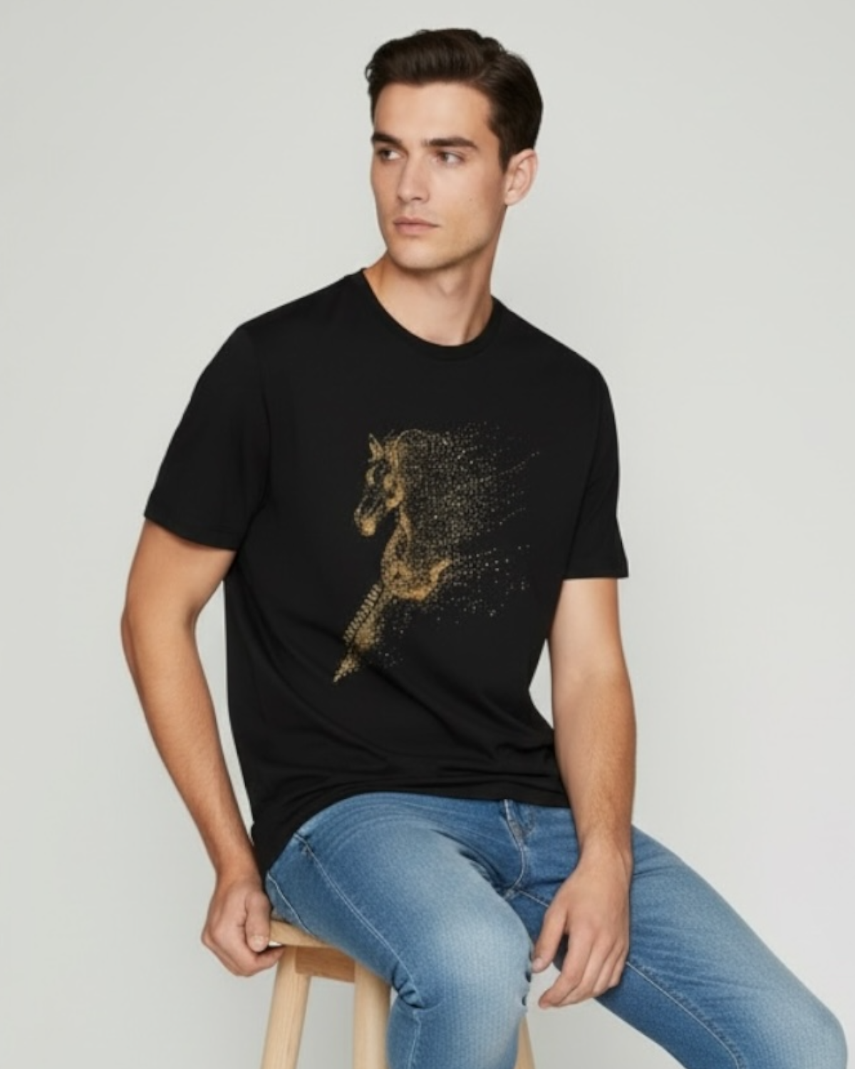 Premium Men's Art A-X T Shirt - Black
