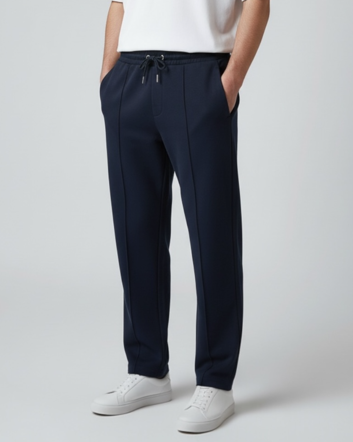Premium Men's Pintuck Trouser - Navy Blue