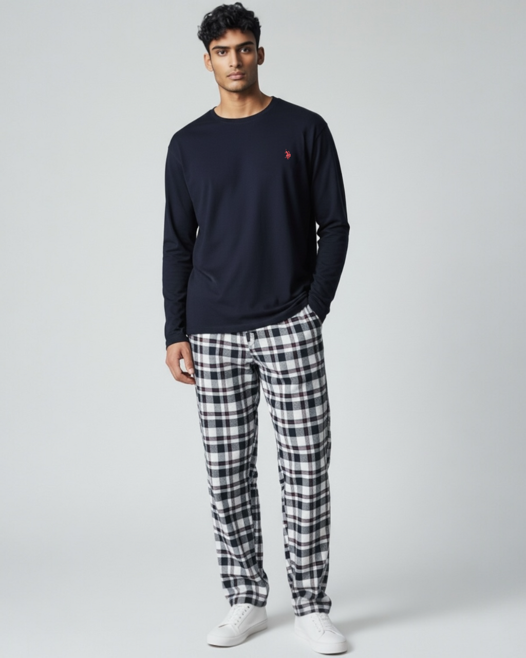 Premium Men's Lounge Wear Set - Navy