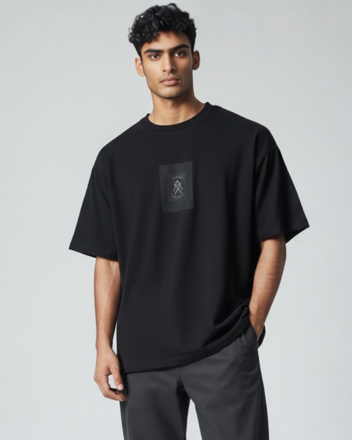 Men's Oversize A-X T Shirt - Black