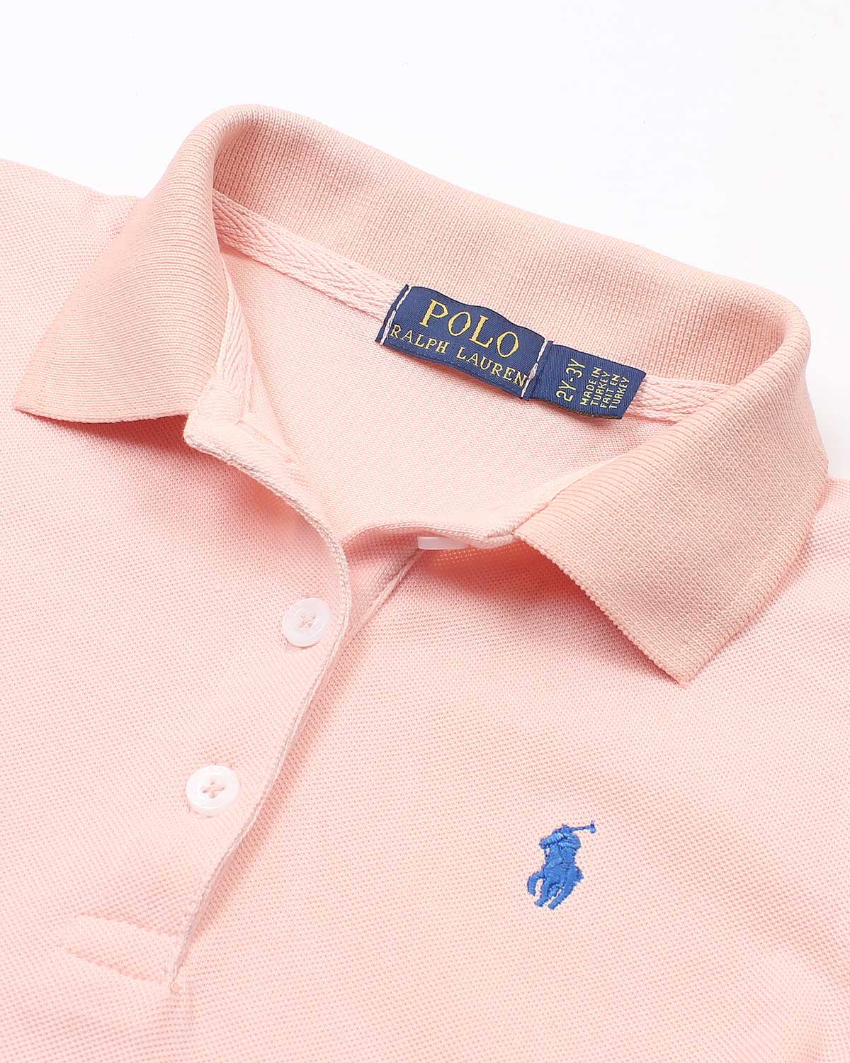 Baby Girl Iconic Polo Dress - Baby Pink