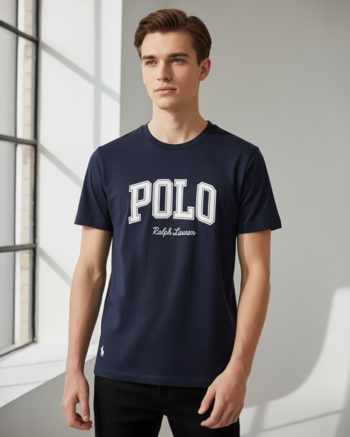 Men's Iconic Polo T Shirt - Navy Blue