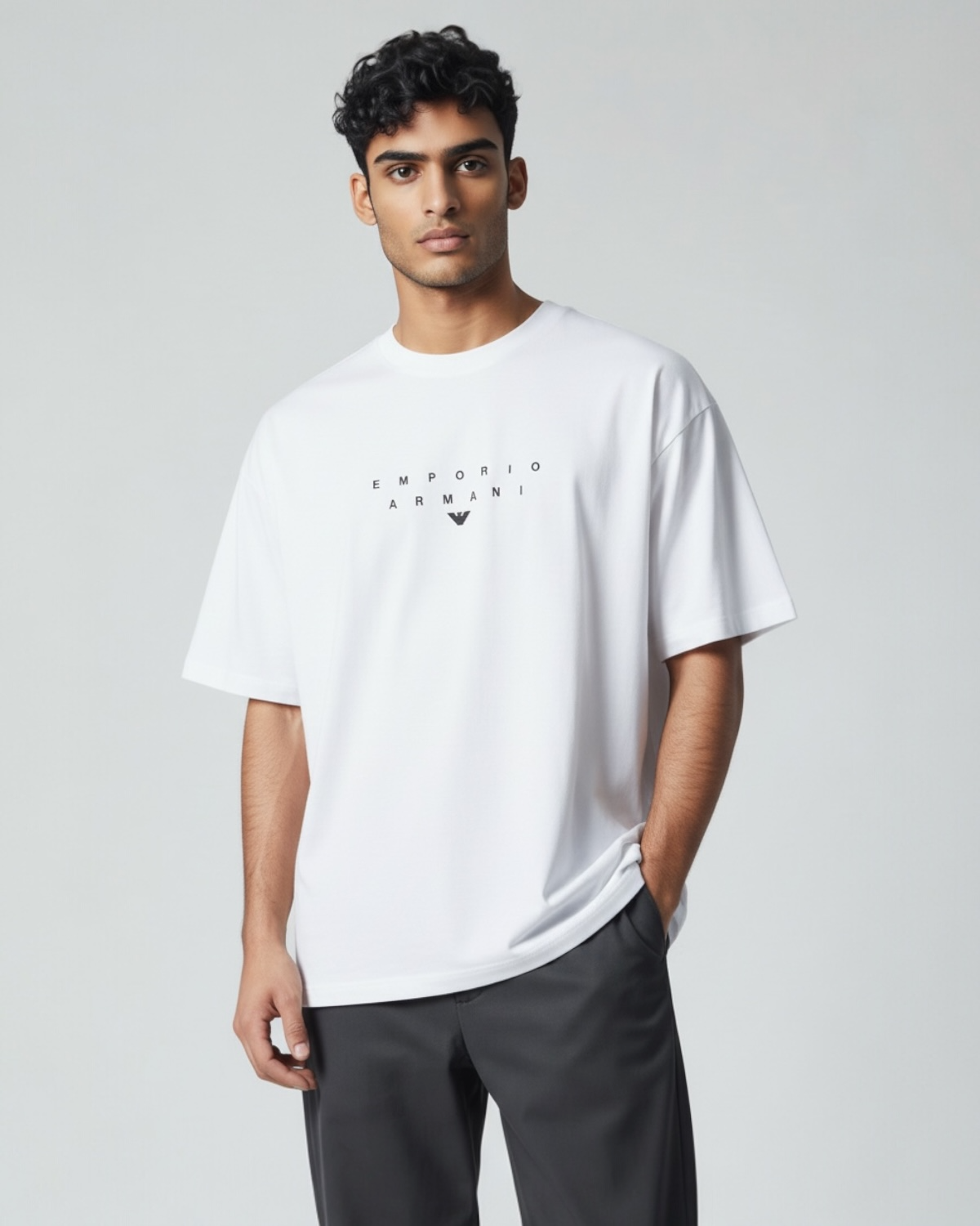 Premium Men's EM Oversize T Shirt - White