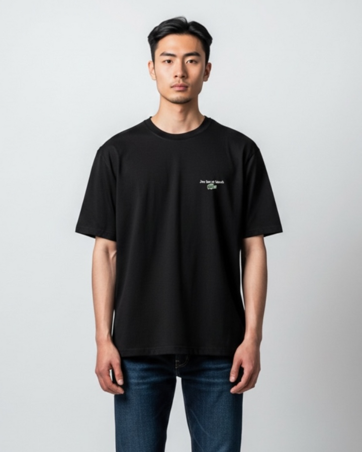 Men's Lac. Jeu Set Oversze T Shirt - Black