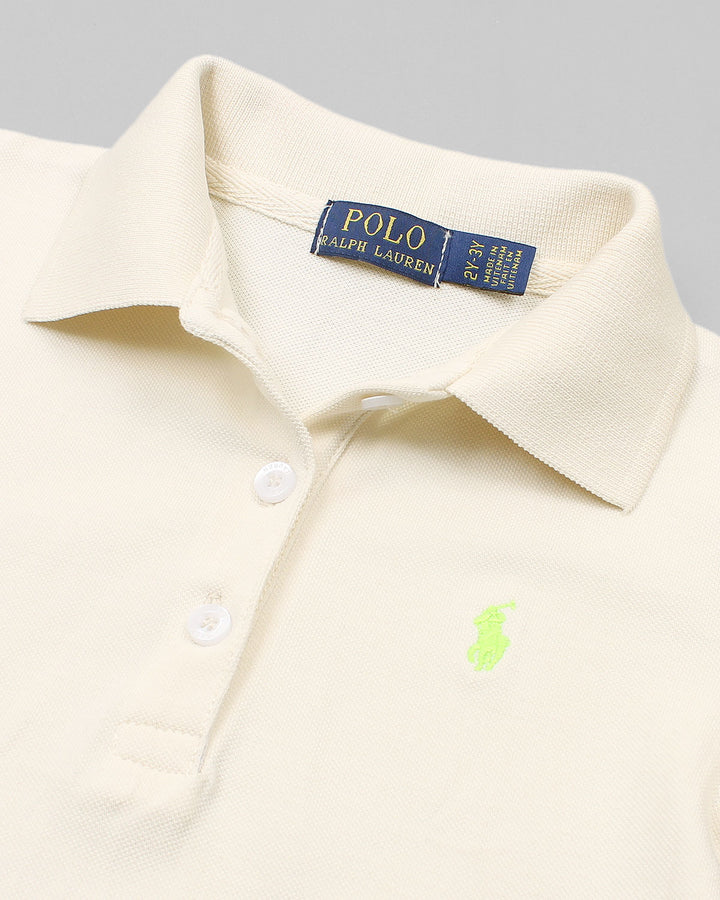 Baby Girl Iconic Polo Dress - Off White
