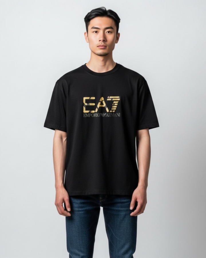 Premium Men's EA7 Oversize T Shirt - Black