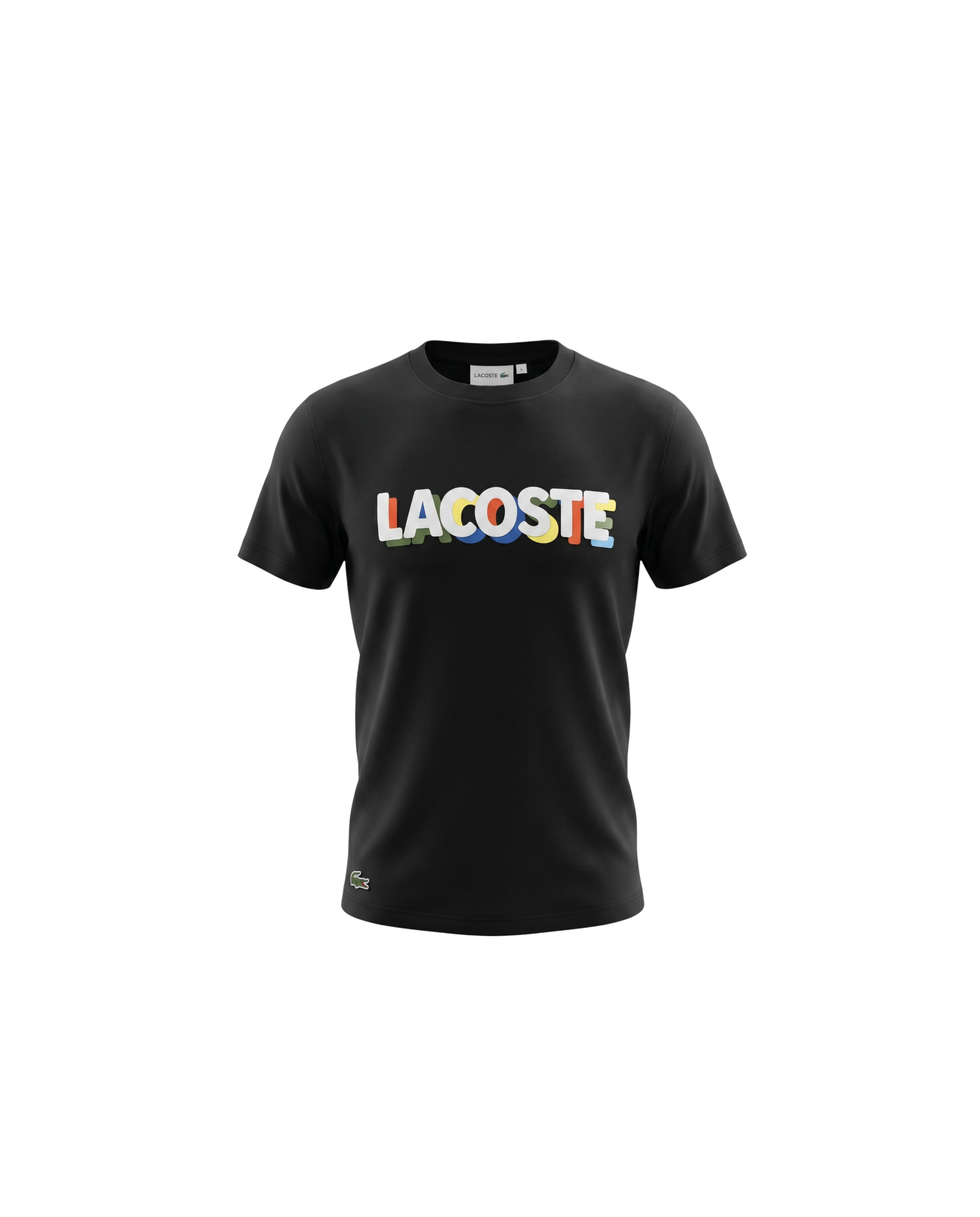 Kids Lac. Multi Logo T Shirt - Black