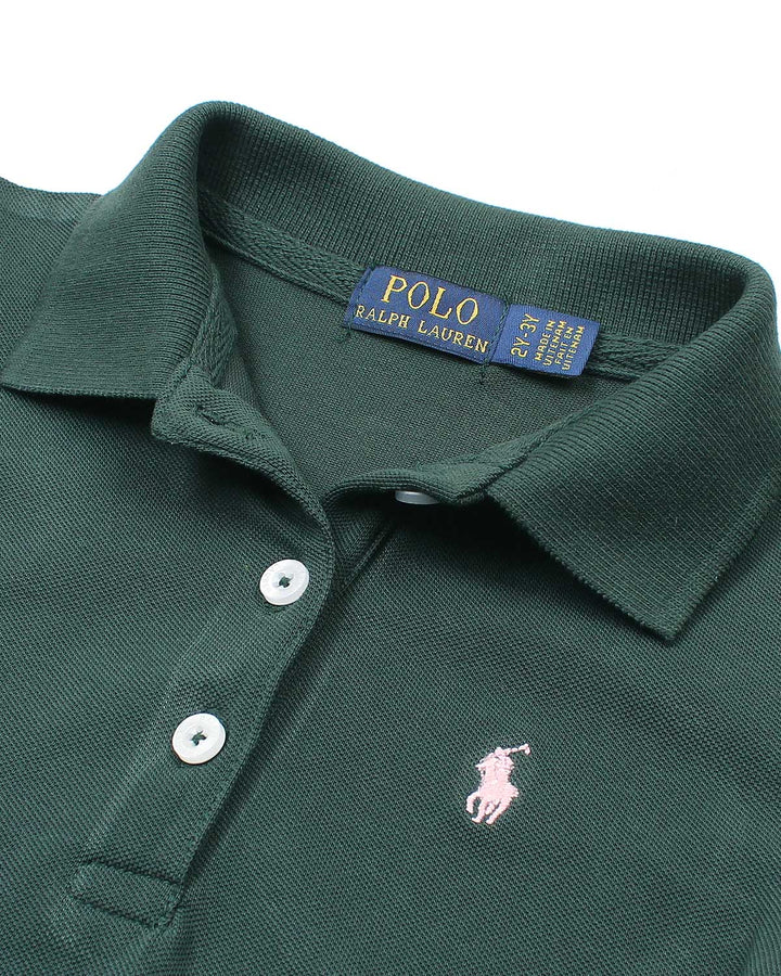 Baby Girl Iconic Polo Dress - Green