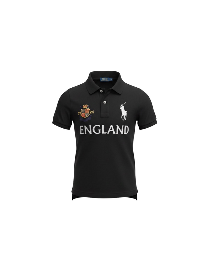 Kids Country Eng. Polo Shirt - Black