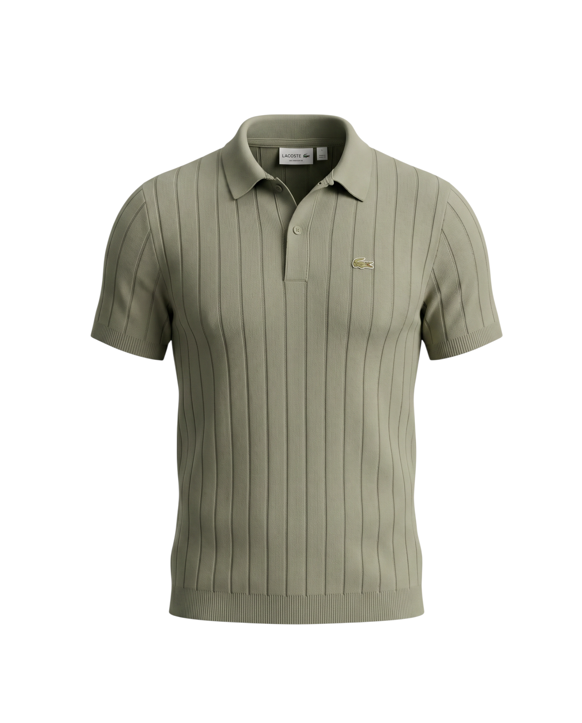 Iconic Lac. Knitted Polo Shirt - Brown