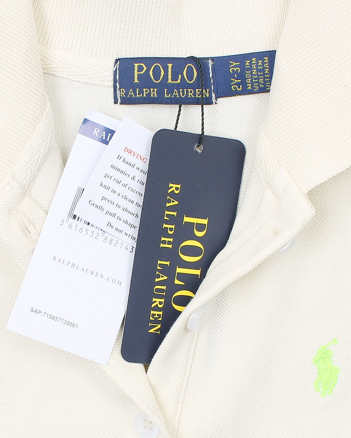 Baby Girl Iconic Polo Dress - Off White