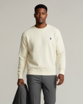 Premium Men's Fleece Sweater - Cream