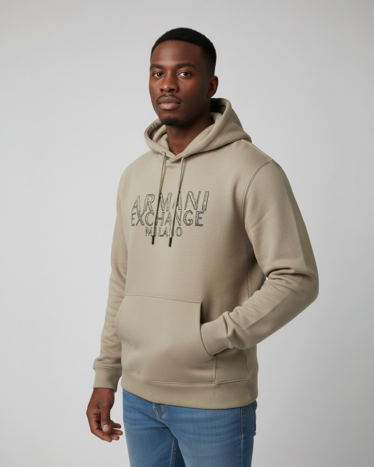 Premium A=X Men's Graphic Hoddie - Taupe