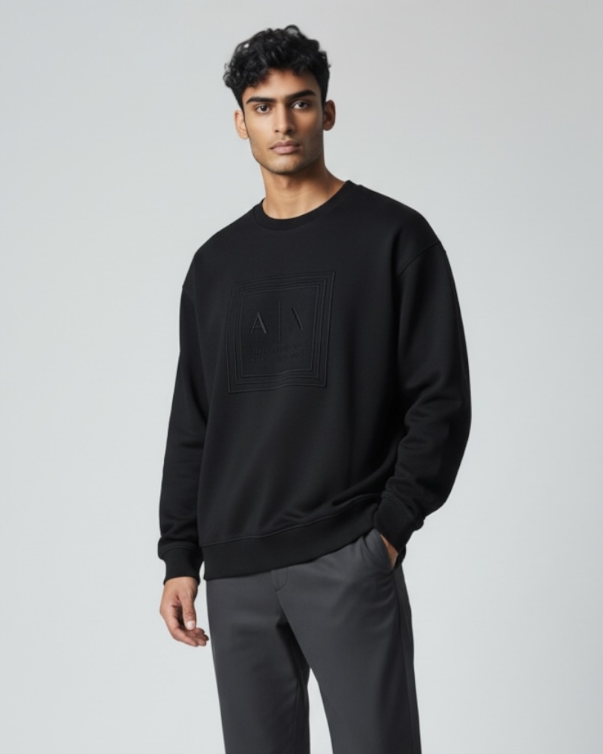 Exclusive A=X Men's Sweat Batch - Black