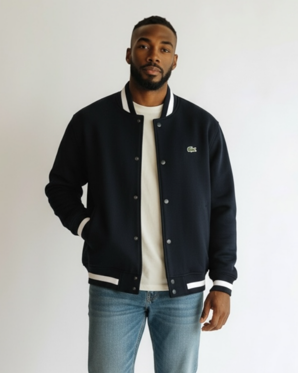 Premium Base Ball Lac. Jacket - Navy Blue