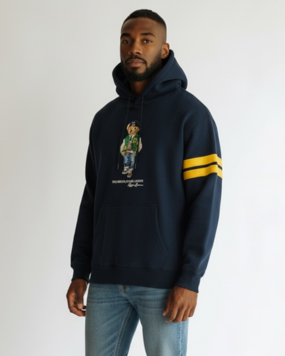 Iconic Bear Mens R-L Hoddie - Navy Blue