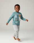Kids Graphic Loungewear Set - Blue & Grey